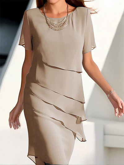 Nadine - plissiertes chiffonkleid