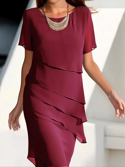 Nadine - plissiertes chiffonkleid