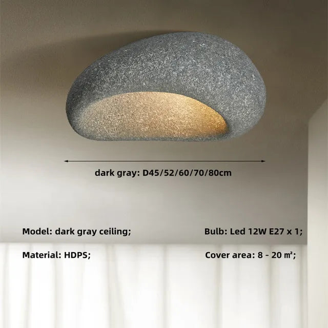 Taklampa Rustik Wabi Sabi-stil LED-lampa