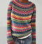 Margaret | Warmer, mehrfarbig gestreifter Winterpullover für Damen