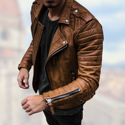 Vittorio Abito - Stylische Herrenjacke aus pflanzlich gegerbtem Leder