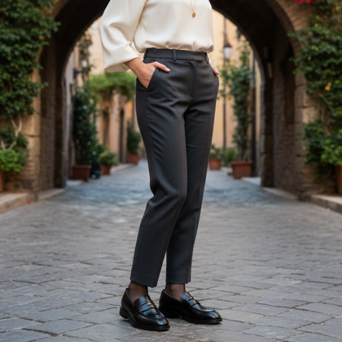 Damenmokassin aus premium Qualität - Schwarz