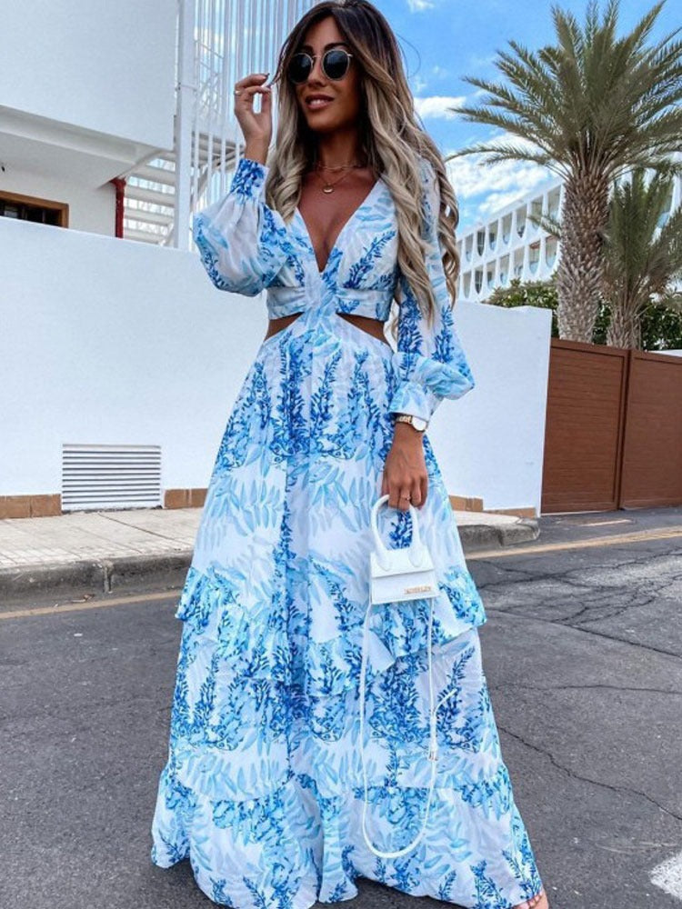 Paris - Langes, elegantes Sommerkleid