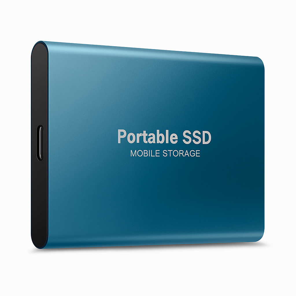 Blue Portable external SSD Superfast