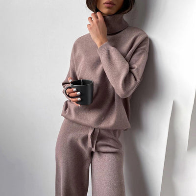Elegantes Damen-Rollkragenpullover-Set – perfekt für den Alltag