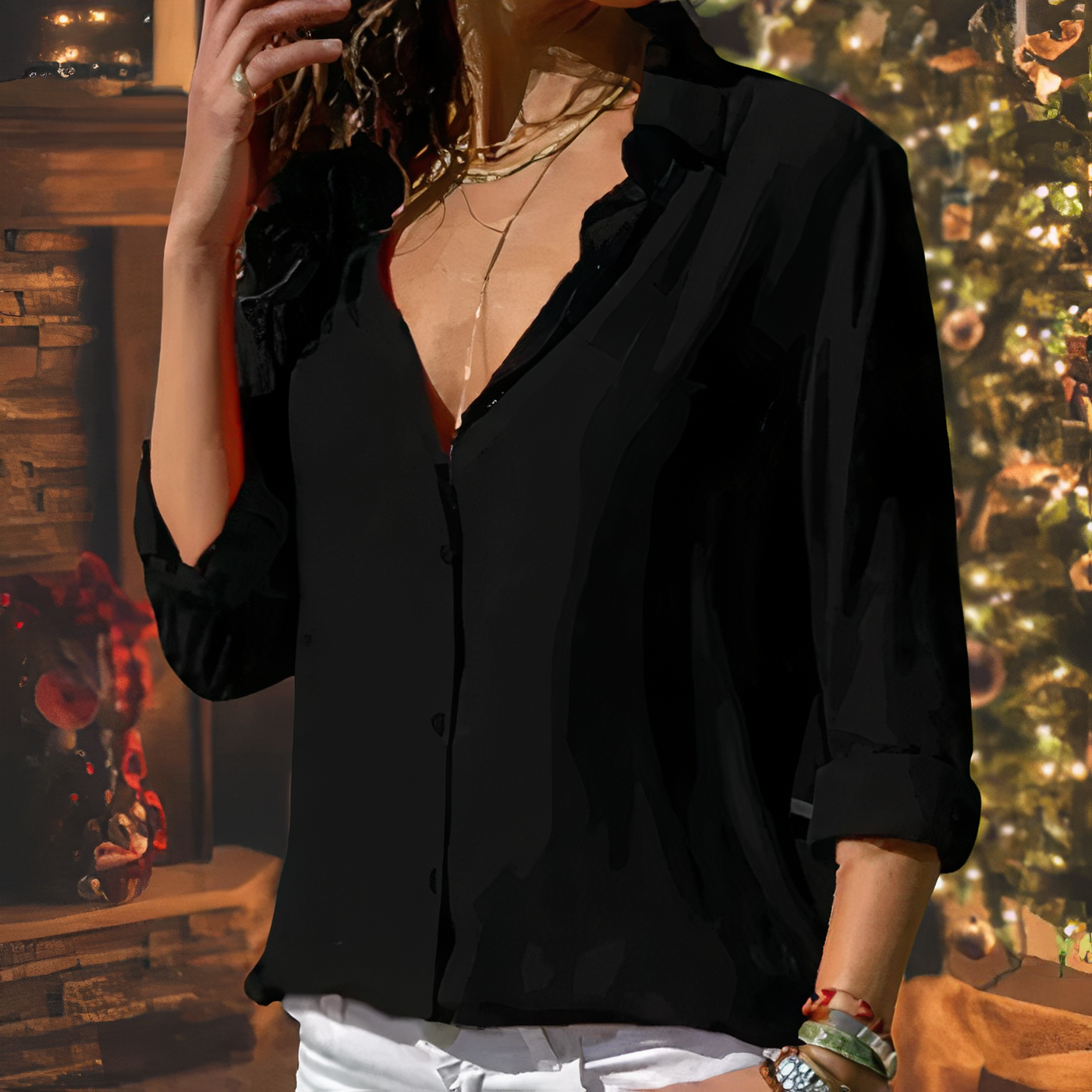Cato | Elegante Chiffonbluse für Frauen