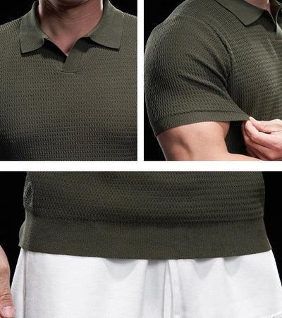 Riccardo - Elegantes Poloshirt aus Strick für Männer