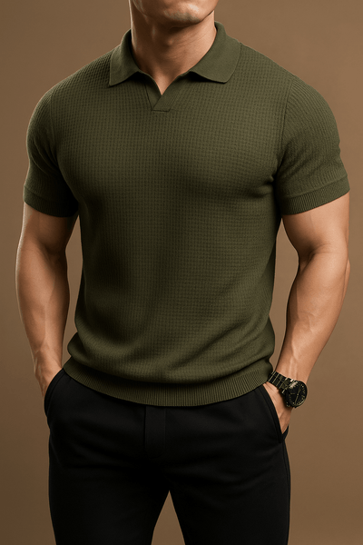 Riccardo - Elegantes Poloshirt aus Strick für Männer