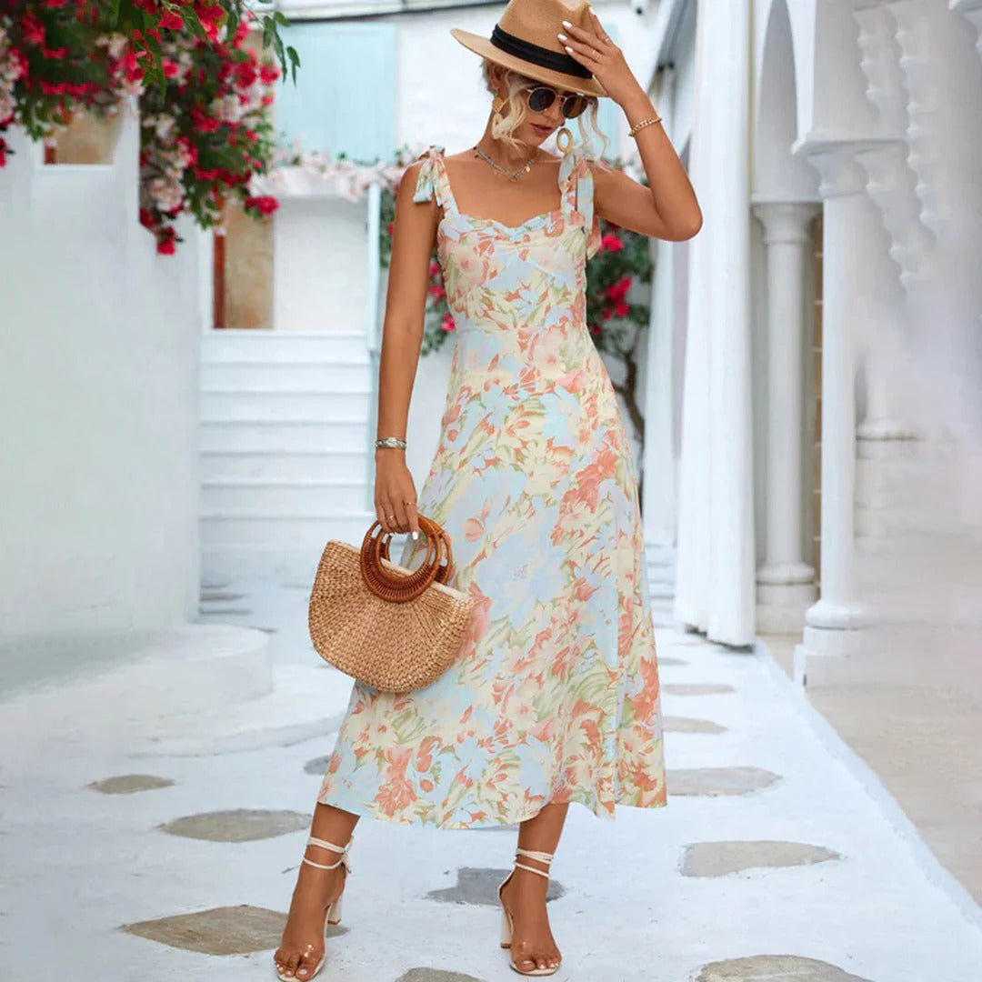 Agnes - Modische Floral Midikleider