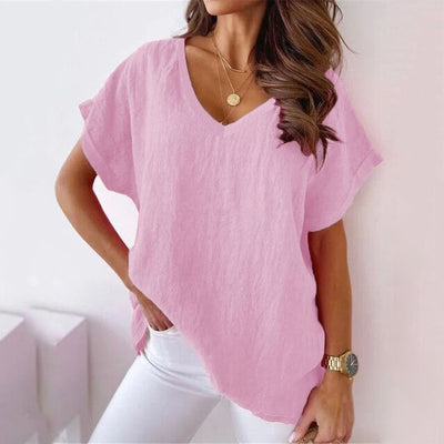Zalana V-neck Top | Lässiges V-Neck Shirt für Frauen