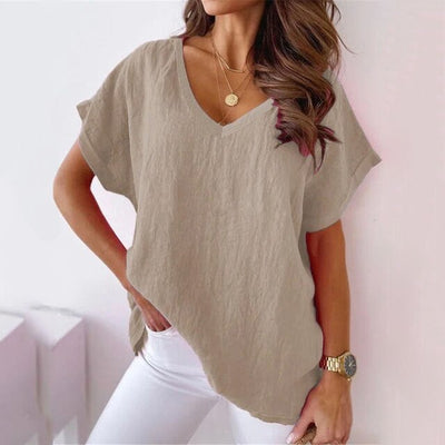 Zalana V-neck Top | Lässiges V-Neck Shirt für Frauen