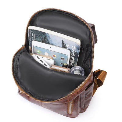 Stylischer Damen-Rucksack aus PU Leder | Diebstahlsichere Tasche | Roswitha