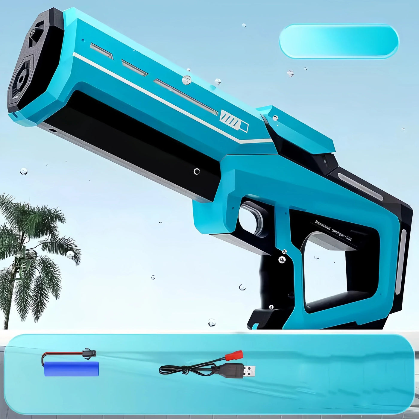 SplashBlaster - Elektrische Wasserpistole mit Batterie