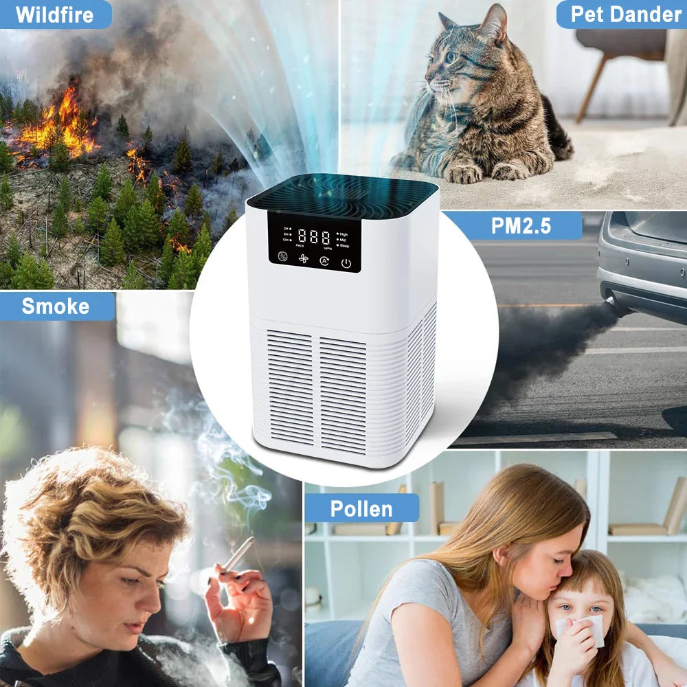 Luftreiniger mit HEPA-Filter und Aromatherapie – Leise Raumluftreinigung für Zuhause und Schlafzimmer