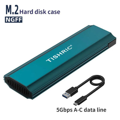 Carcasa SSD externa TISHRIC para juegos, M.2 NVMe/NGFF, USB a Tipo-C (10 Gbps/5 Gbps)