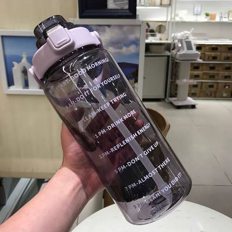 Motivations-Wasserflasche | 2L Umweltfreundlich