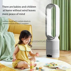 3-in-1 Bladeless Tower Ventilator – Sicher, Leise & Stylisch mit 8 Windstufen & Fernbedienung