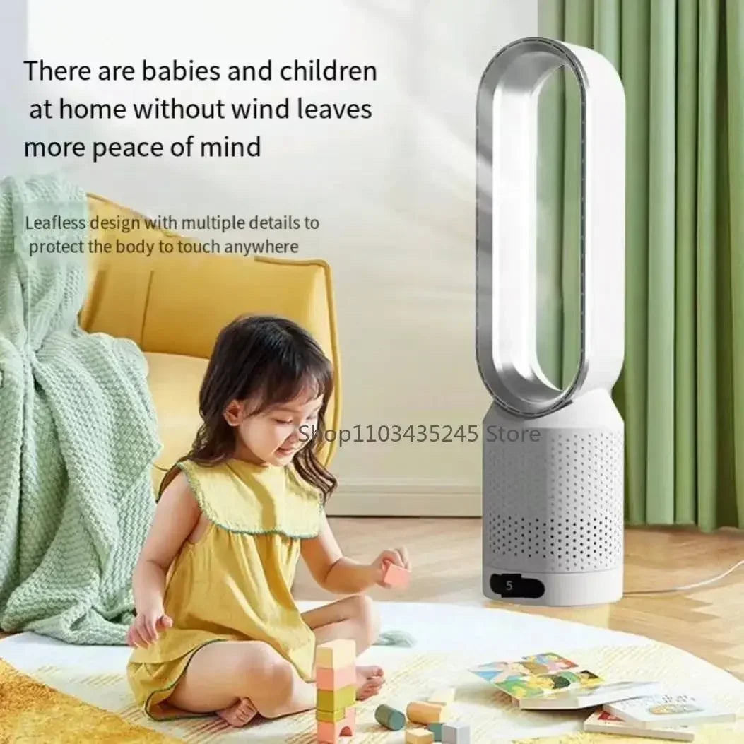 3-in-1 Bladeless Tower Ventilator – Sicher, Leise & Stylisch mit 8 Windstufen & Fernbedienung