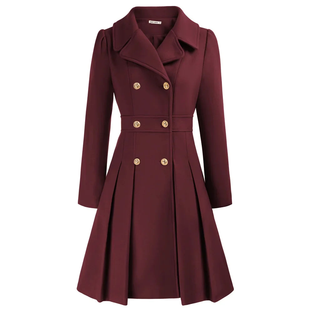 Grace - Damenmantel | Stilvoller A-Linien-Peacoat aus Wolle