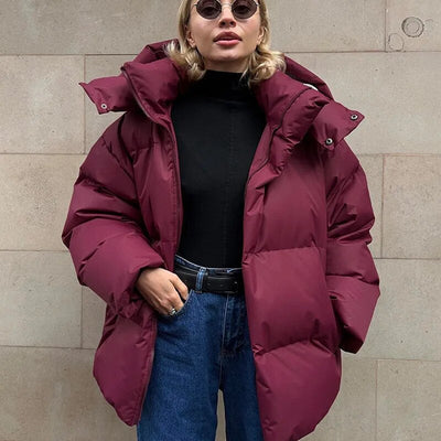 Avelena - Elegante Oversize-Jacke mit Kapuze