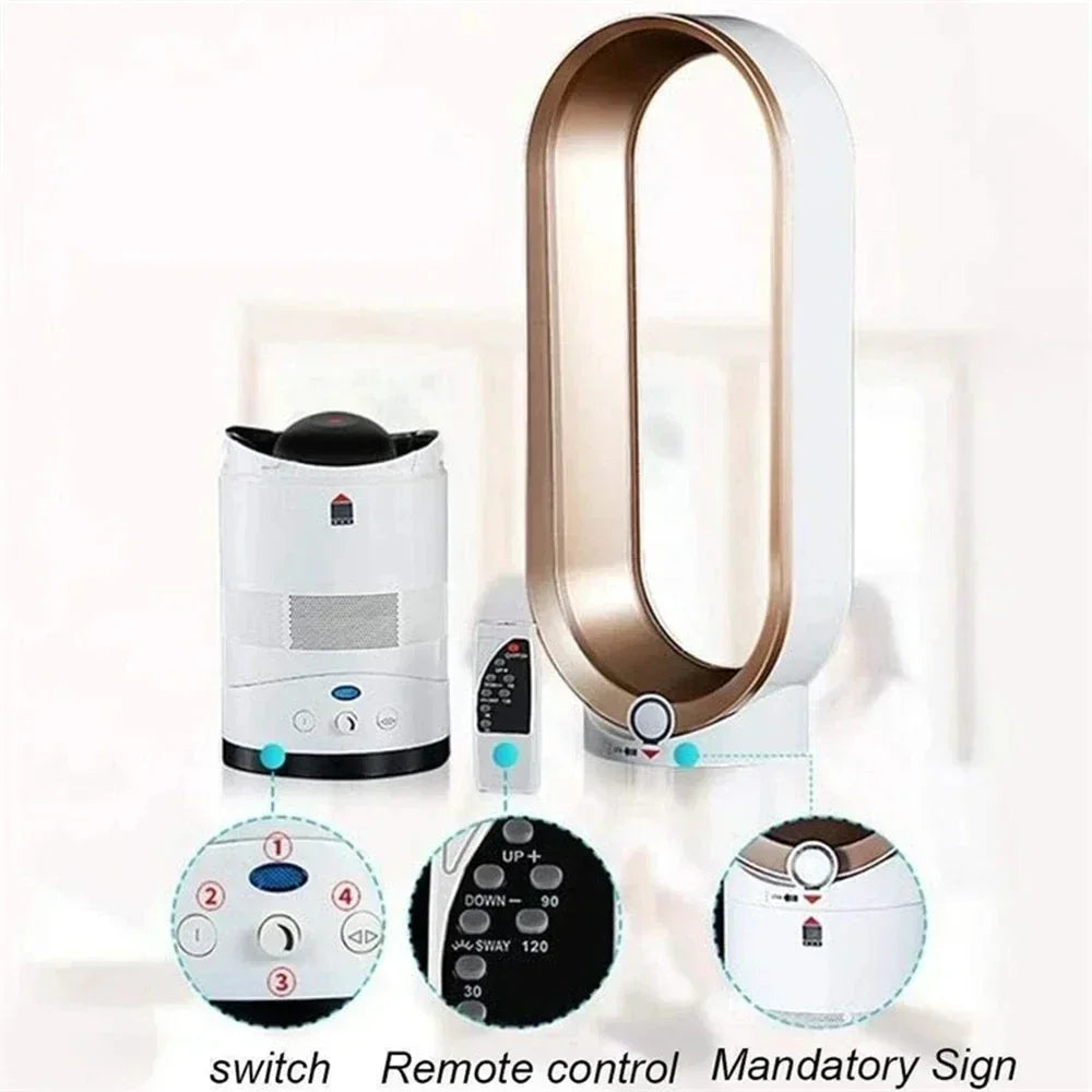 Design Turmventilator ohne Rotorblätter – Leise Kühlung für Schlafzimmer & Wohnzimmer