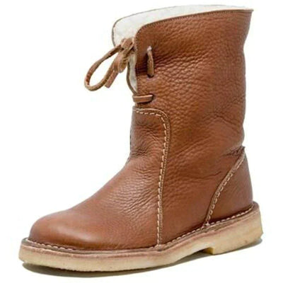 Wasserdichte Damenstiefel aus Fleece mit warmem Wollfutter – ideal für den Winter