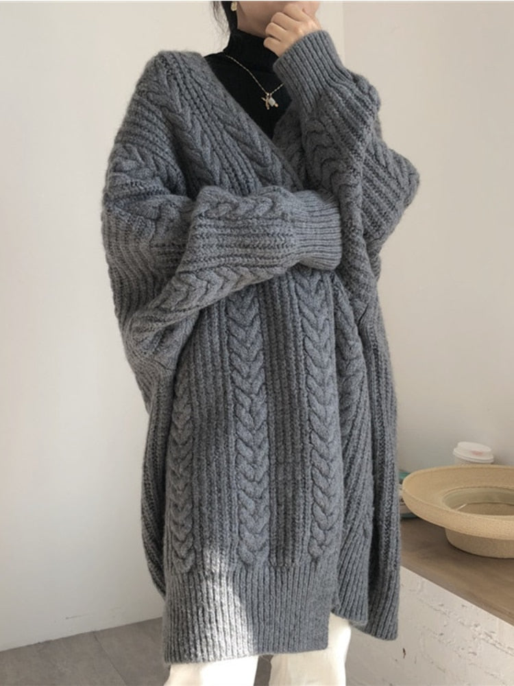 Comfortabel Wolle Lang Damen Weste