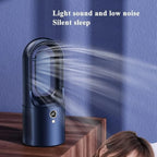 Bladeless Tischventilator mit LED & USB – Leise, Sicher & Kabellos