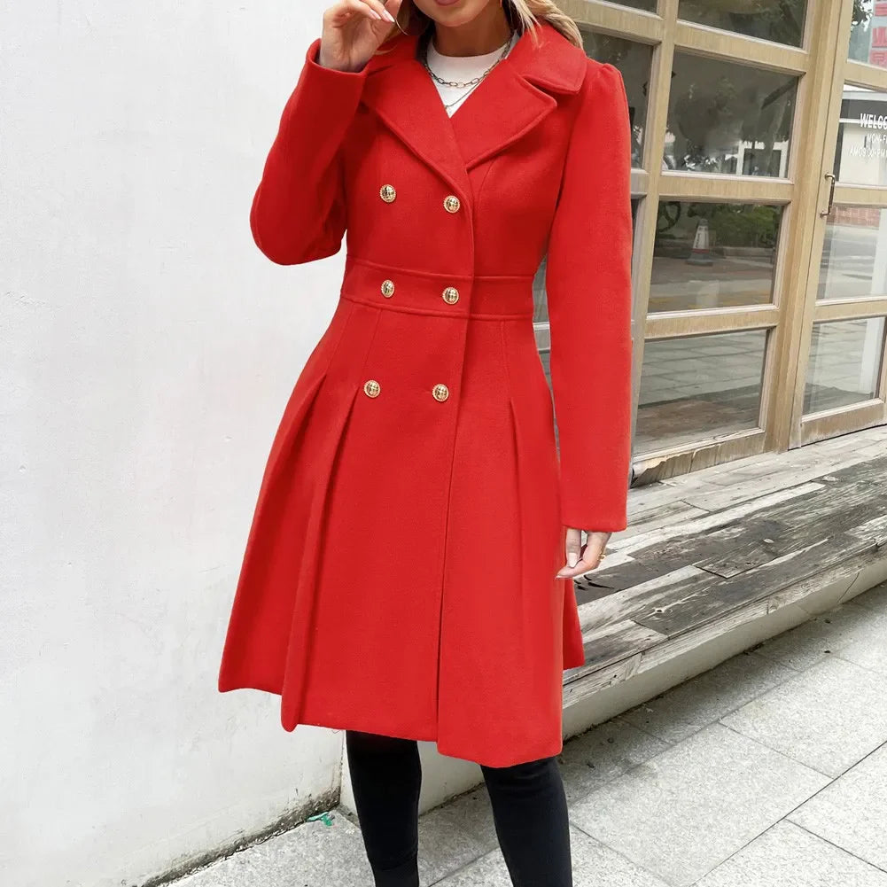 Grace - Damenmantel | Stilvoller A-Linien-Peacoat aus Wolle