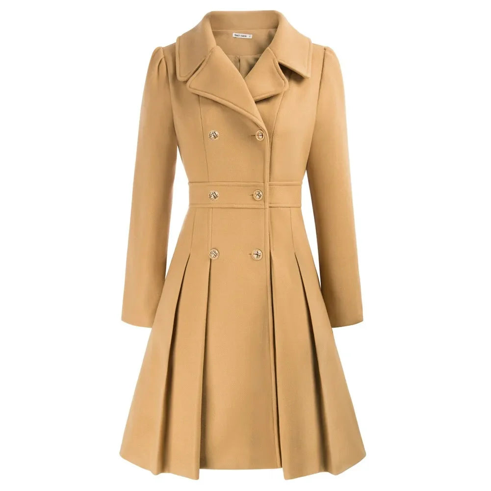 Grace - Damenmantel | Stilvoller A-Linien-Peacoat aus Wolle