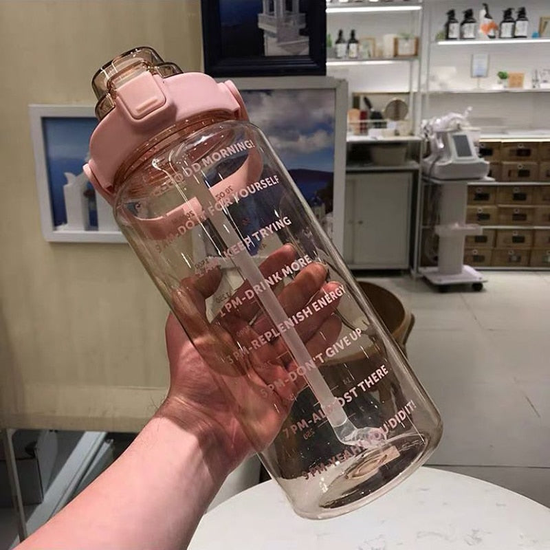 Motivations-Wasserflasche | 2L Umweltfreundlich