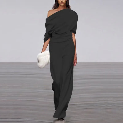 Eleganter Frühlings-Jumpsuit mit einreihigem Ausschnitt