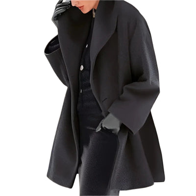 Stylischer langer Wintermantel für Damen mit Knöpfen | Perfekt für kalte Tage