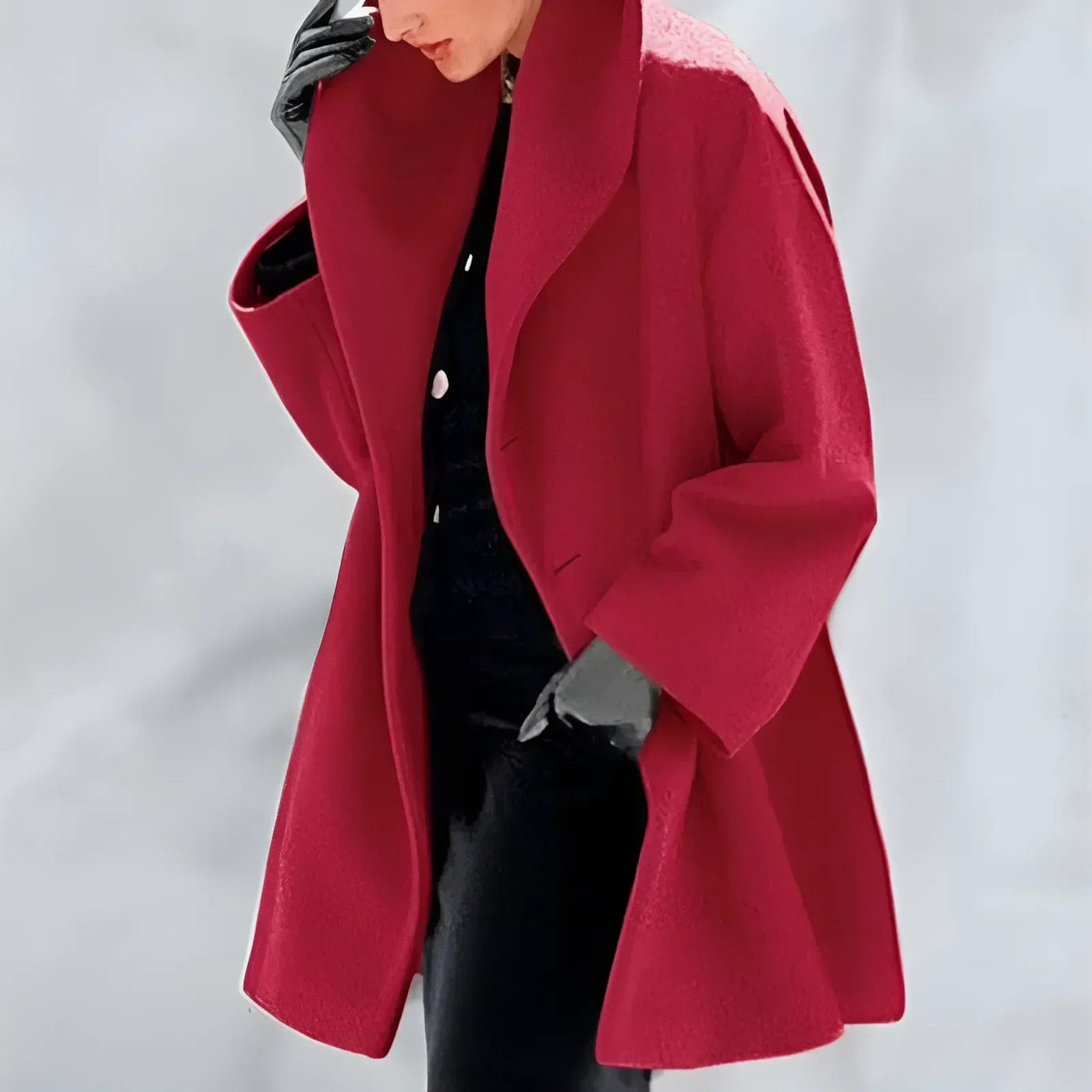 Stylischer langer Wintermantel für Damen mit Knöpfen | Perfekt für kalte Tage