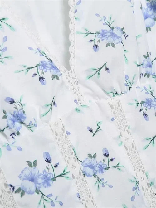 Ravikna | Minikleid mit Blumendruck und Volants