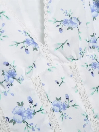 Ravikna | Minikleid mit Blumendruck und Volants