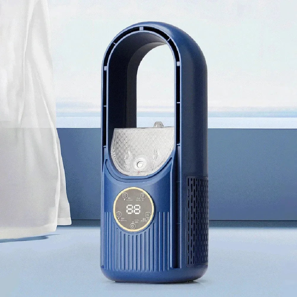 Kabelloser Hand‑und Tischventilator – Bladeless USB Ventilator, Tragbar & Leise