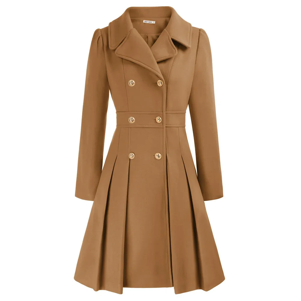 Grace - Damenmantel | Stilvoller A-Linien-Peacoat aus Wolle
