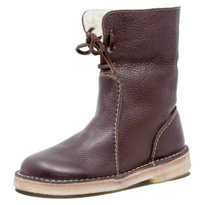 Wasserdichte Damenstiefel aus Fleece mit warmem Wollfutter – ideal für den Winter