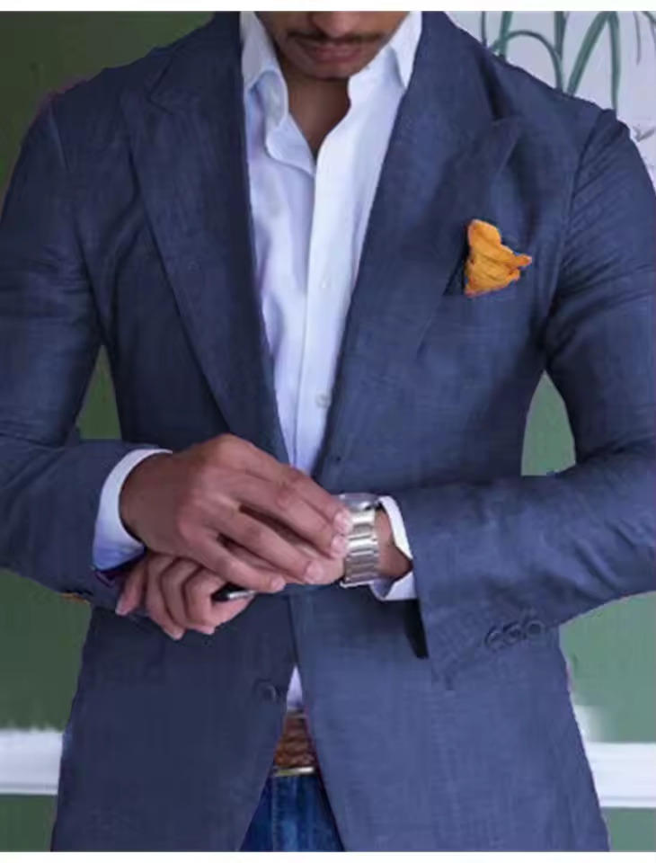 Eleganter natürliche Texturblazer für Männer