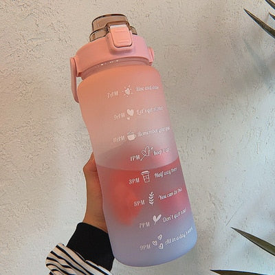 Motivations-Wasserflasche | 2L Umweltfreundlich