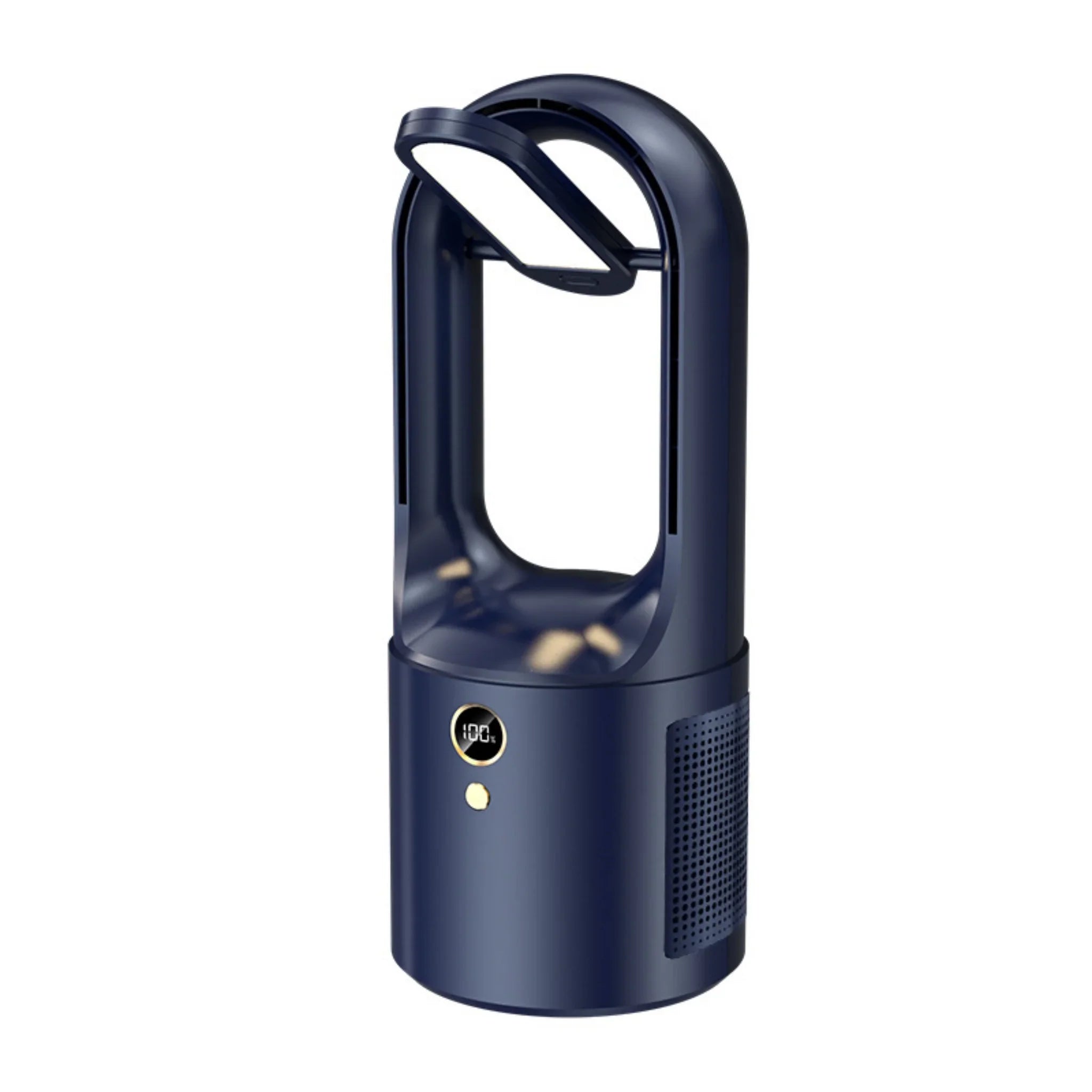 Bladeless Tischventilator mit LED & USB – Leise, Sicher & Kabellos