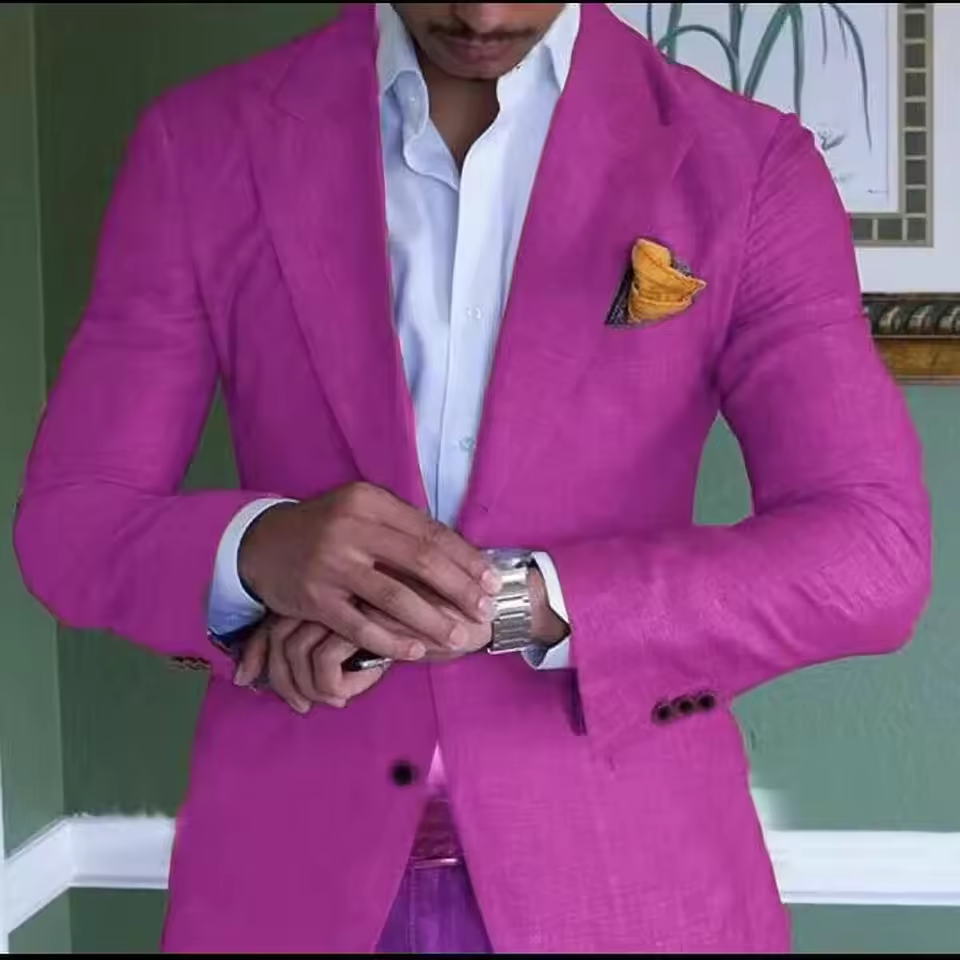 Eleganter natürliche Texturblazer für Männer