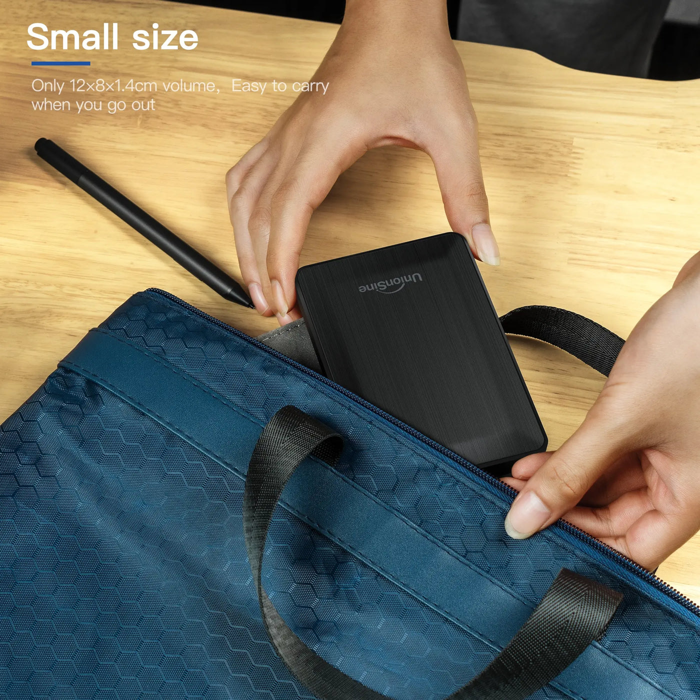 UnionSine 2,5" bärbar extern hårddisk USB 3.0 (250 GB-1 TB, för PC & MacBook)