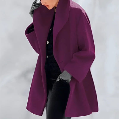 Stylischer langer Wintermantel für Damen mit Knöpfen | Perfekt für kalte Tage