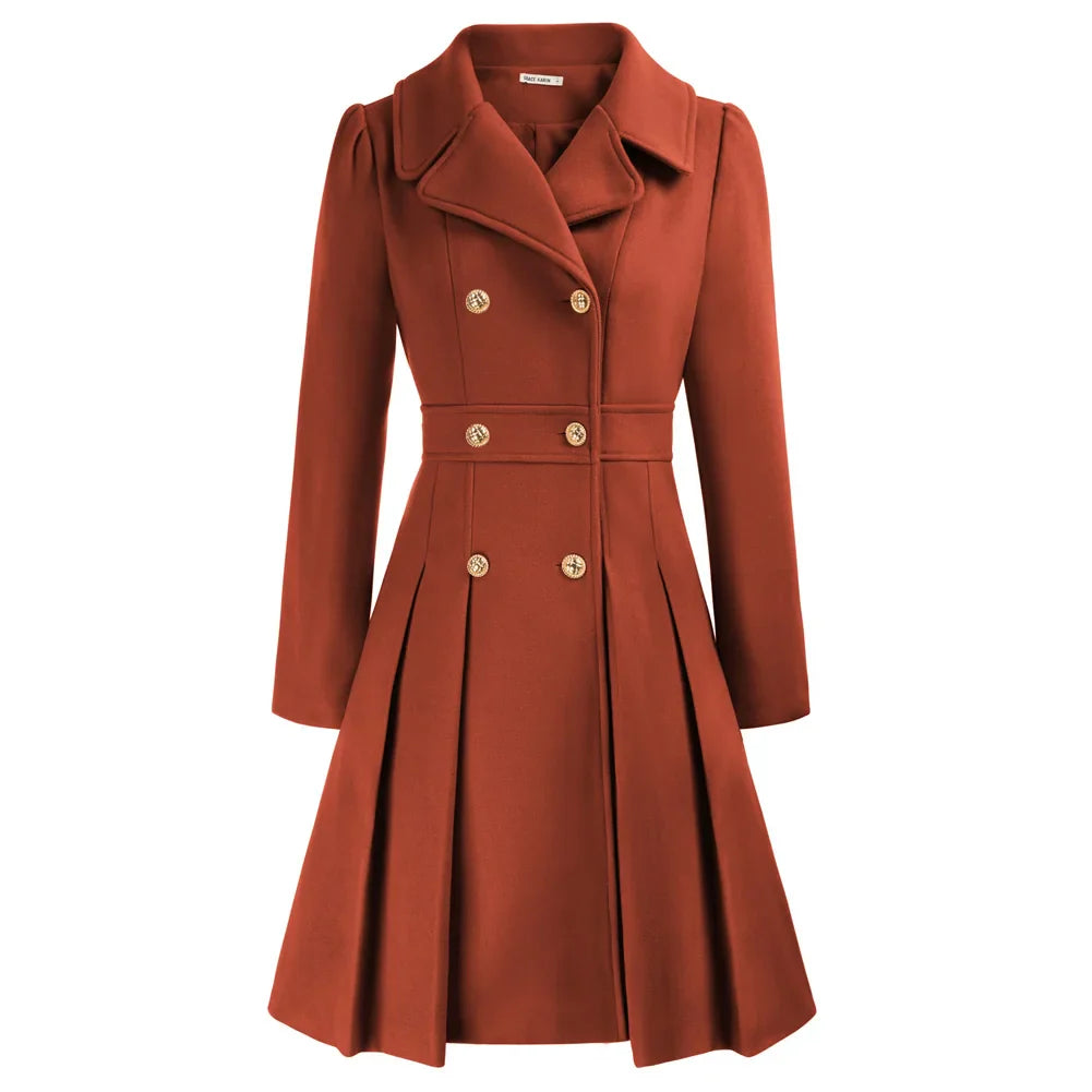 Grace - Damenmantel | Stilvoller A-Linien-Peacoat aus Wolle