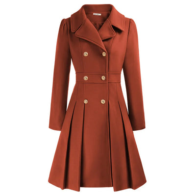 Grace - Damenmantel | Stilvoller A-Linien-Peacoat aus Wolle