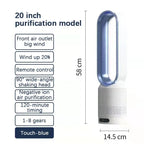 3-in-1 Bladeless Tower Ventilator – Sicher, Leise & Stylisch mit 8 Windstufen & Fernbedienung