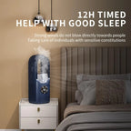 Bladeless Ventilator mit Luftbefeuchter & RGB-Licht – Leise & Kabellos für Zuhause & Reisen