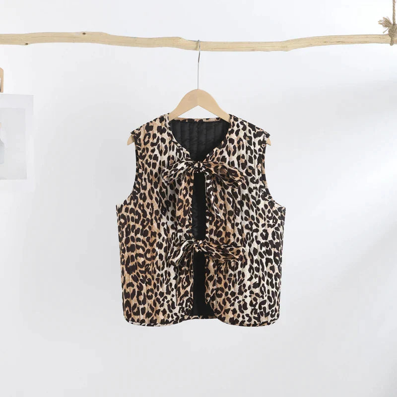 Leonie - Frühlingsweste mit Leopard